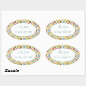 CRAZY QUILT Oval Matte Stickers (Blatt)