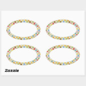 CRAZY QUILT Oval Matte Stickers (Blatt)