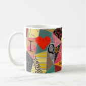Crazy Quilt Patchwork I Liebe Quilting Mit Monogra Kaffeetasse (Links)