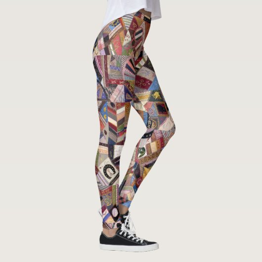 Crazy Quilt Patchwork-Look Leggings (Rechts)