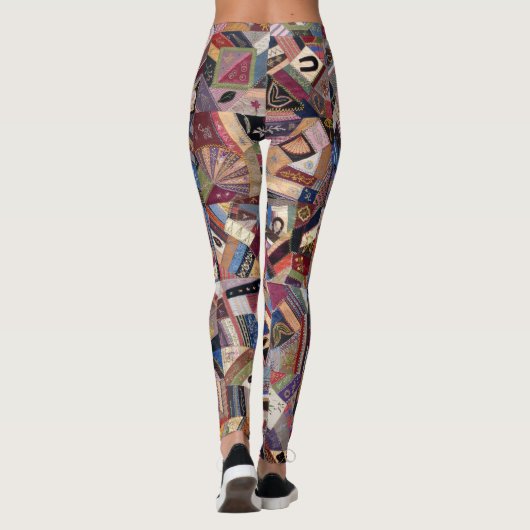 Crazy Quilt Patchwork-Look Leggings (Rückseite)