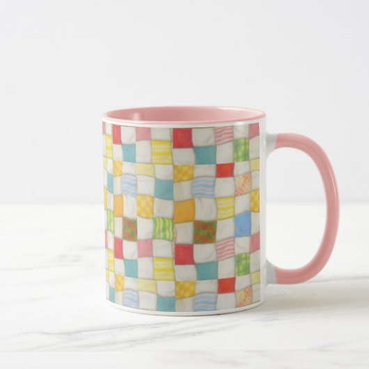 CRAZY QUILT Pink Combo-Tasse Tasse (Rechts)
