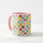 CRAZY QUILT Pink Combo-Tasse Tasse (Vorderseite Links)