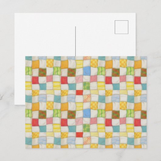 CRAZY QUILT Postkarte (Vorne/Hinten)