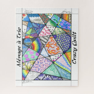 Crazy Quilt Puzzle mit Kunst von Menage a Trio