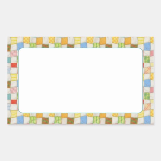CRAZY QUILT Rectangle Matte Stickers (Vorderseite)