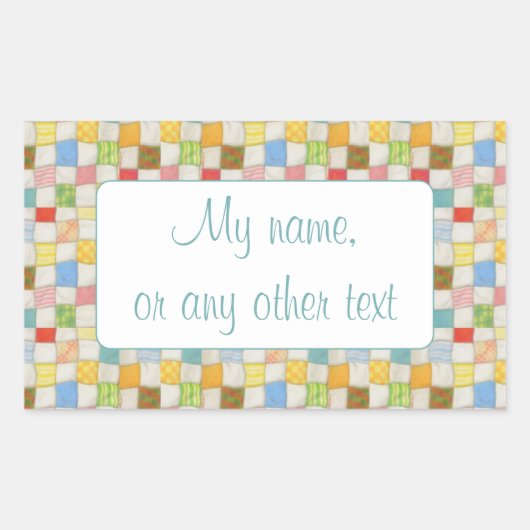 CRAZY QUILT Rectangle Matte Stickers (Vorderseite)