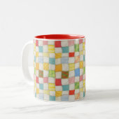 CRAZY QUILT Red Two Tone Tasse (Vorderseite Links)
