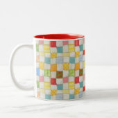CRAZY QUILT Red Two Tone Tasse (Links)