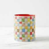 CRAZY QUILT Red Two Tone Tasse (Mittel)