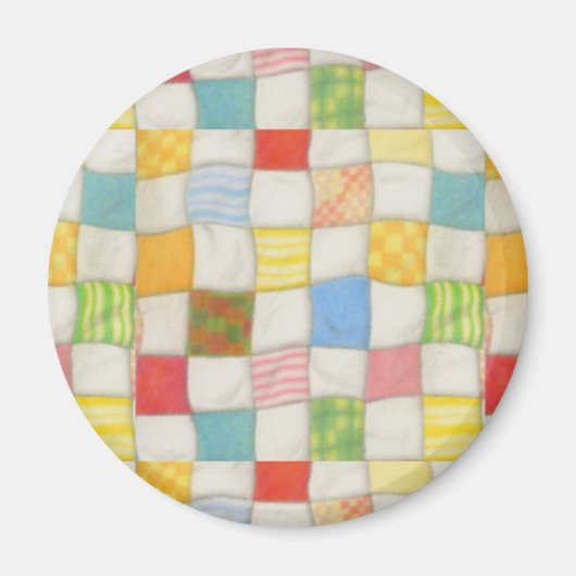 CRAZY QUILT Round Magnet (Vorne)