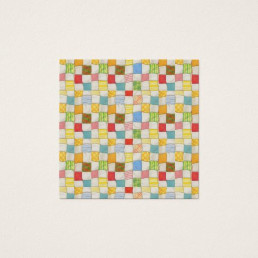 CRAZY QUILT Square Business Card (Vorderseite)