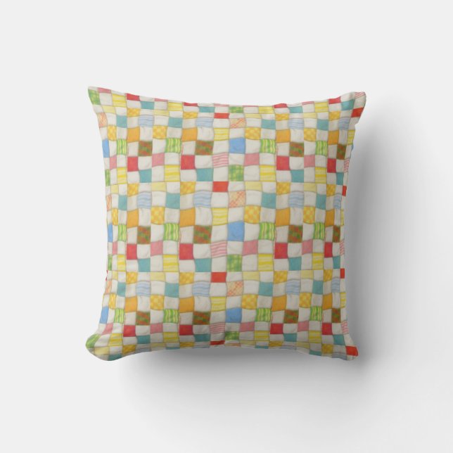 CRAZY QUILT Square Throw Kissen (Vorderseite)