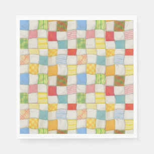 CRAZY QUILT Standard Luncheon Paper Napkins Serviette