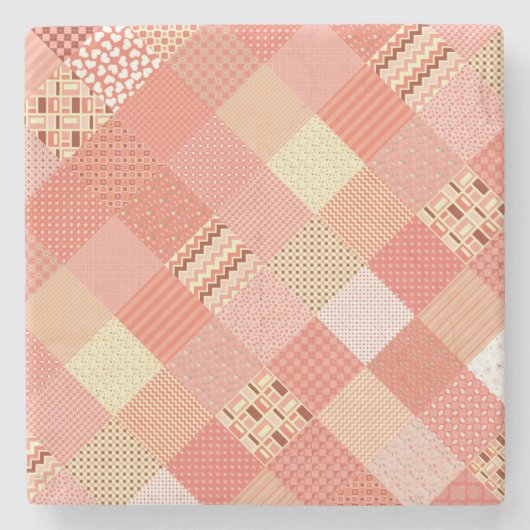 CRAZY QUILT STEINUNTERSETZER (Vorderseite)