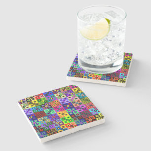 Crazy Quilt Stone Untersetzer