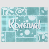 Crazy Quilt Teal Gingham Personalized Decoupage Seidenpapier (Vorderseite)