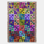 Crazy Quilt Throw Blanket Decke (Vorderseite Vertikal)