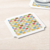 CRAZY QUILT Ticket Paper Untersetzer White (angewinkelt)