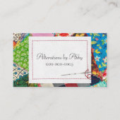 Crazy Quilt und Needle-Änderungen Visitenkarte (Vorderseite)