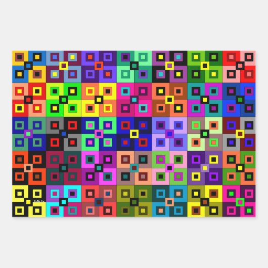 Crazy Quilt Wrapping Paper Sheets Geschenkpapier Set (Vorderseite 3)