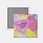 Crazy Quilting Magnet (Vorderseite/Rückseite)