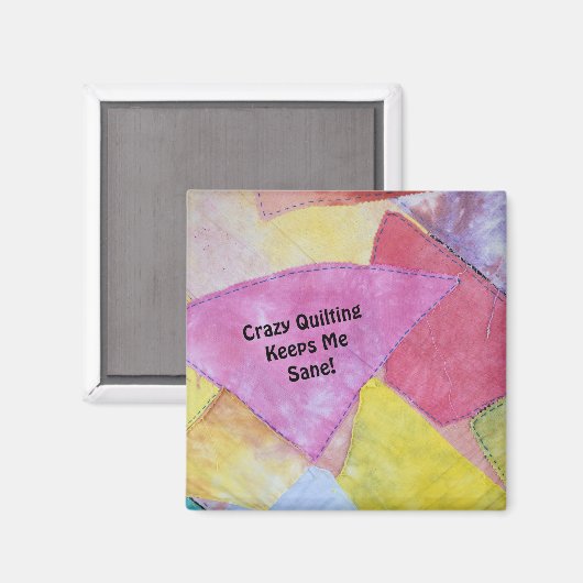 Crazy Quilting Magnet (Vorderseite/Rückseite)