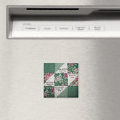 Crazy Quilting Square Magnet (In Situ (Geschirrspüler))