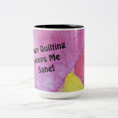 Crazy Quilting-Tasse Zweifarbige Tasse (Mittel)