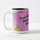 Crazy Quilting-Tasse Zweifarbige Tasse (Links)