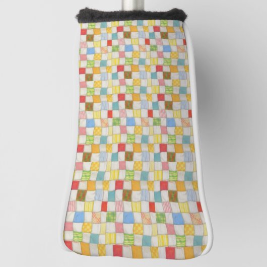 CRAZY QUILY Golf Putter Cover Headcover (Rotieren 90)