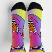 Crazy Quirky Faces Crew Socks Socken (Oben)