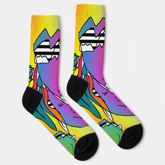 Crazy Quirky Faces Crew Socks Socken (Rechts)