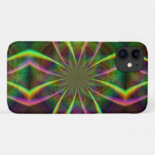 Crazy Rainbow Blume One Case-Mate iPhone Hülle (Rückseite (Horizontal))