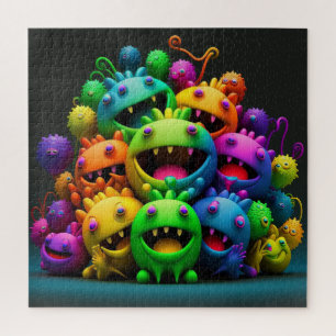 Crazy Rainbow Creatures Puzzle