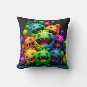 Crazy Rainbow-Kreaturen 2 Side-Throw-Kissen Kissen