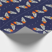 Crazy-Raketen Geschenkpapier (Ecke)