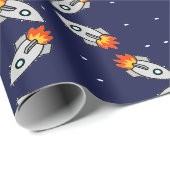 Crazy-Raketen Geschenkpapier (Rolleneckpunkt)