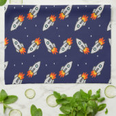 Crazy-Raketen Geschirrtuch (Gefaltet)