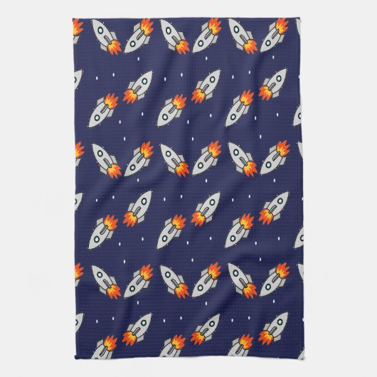 Crazy-Raketen Geschirrtuch (Vertikal)