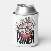 Crazy Ramen Noodle Zombie Design Dosenkühler (Kanne Vorderseite)