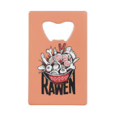 Crazy Ramen Noodle Zombie Design Geldbeutel Flaschenöffner (Vorderseite)
