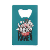 Crazy Ramen Noodle Zombie Design Geldbeutel Flaschenöffner (Rückseite)
