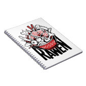 Crazy Ramen Noodle Zombie Design Notizblock (Rechte Seite)