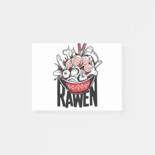 Crazy Ramen Noodle Zombie Design Post-it Klebezettel