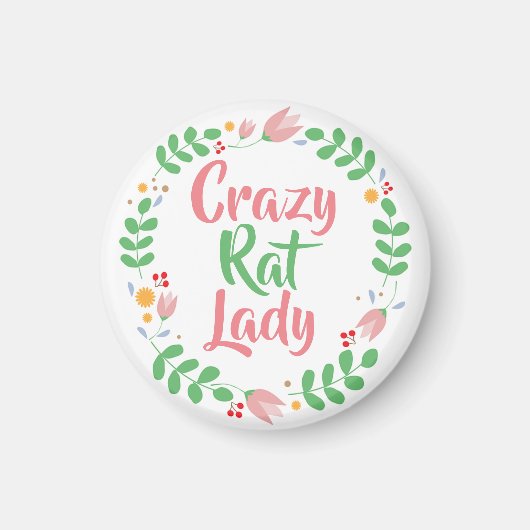 Crazy Rat Lady Magnet (Vorne)