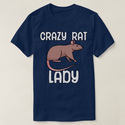 Crazy rat Lady T-Shirt (Design vorne)