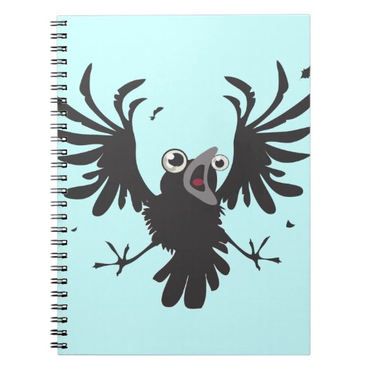 Crazy Raven~notebook Notizblock (Vorderseite)
