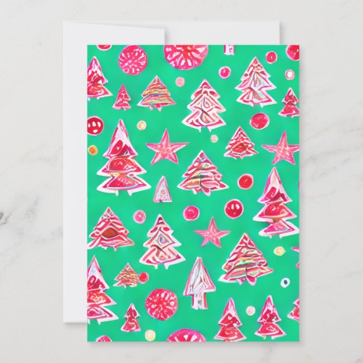 Crazy Red Candy Christmas Einladung (Rückseite)