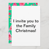 Crazy Red Candy Christmas Einladung (Vorne/Hinten)